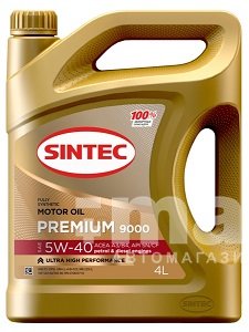 Масло моторное SINTEC PREMIUM 9000 синт 5W40 API SN/CF ACEA A3/B4 4л 