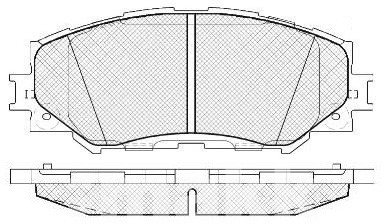 Колодки тормозные передние TOYOTA Corolla,Rumion,Auris, Allion, Wish, Voxy BP21524 SB NAGAMOCHI