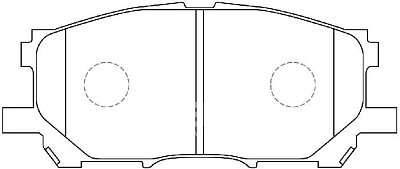 Колодки тормозные передние TOYOTA Harrier, Kluger, Highlander, LEXUS RX350, BP21497 SB NAGAMOCHI