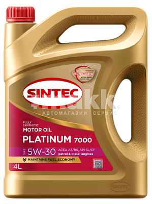 Масло моторное SINTEC PLATINUM 7000 5W30 A5/B5 синтетическое 4л