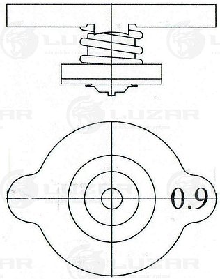 Крышка радиатора Toyota Honda Mazda Nissan 0.9 bar большой клапан  LL 1901  LUZAR
