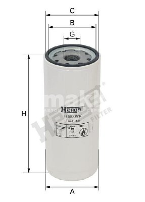 Фильтр топливный Hengst H558WK (WDK 11 102/4) FORD, замена H580WK