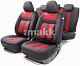 Чехлы автомоб. CUSHION COMFORT эко-хлопок 15 пред 4 мол чёрн/красные AIRBAG  CUS-1505 BK/RD