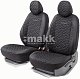 Чехлы автомоб. SOFT хлопок передний ряд 4 предм чёрные AIRBAG SFT-0405 BK/BK