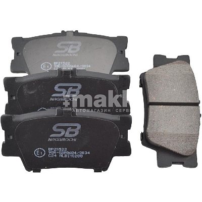 Колодки тормозные дисковые задние TOYOTA Rav4, Avalon, Harrier, Camry, LEXUS BP21522 SB NAGAMOCHI