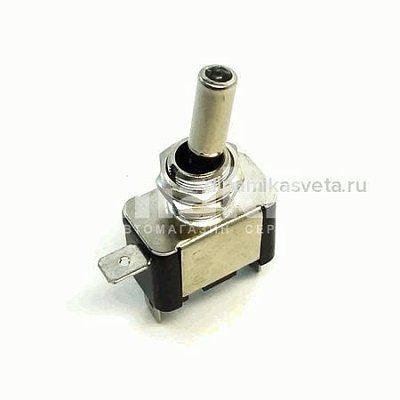 Тумблер DEON DP-1204-W двухпозиционный (20А 12V, 3 контакта, белый индикатор)