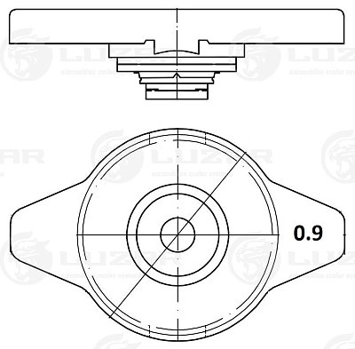 Крышка радиатора Toyota Mitsubishi Suzuki Mazda 0.9 bar мал. клапан  LL 1903  LUZAR