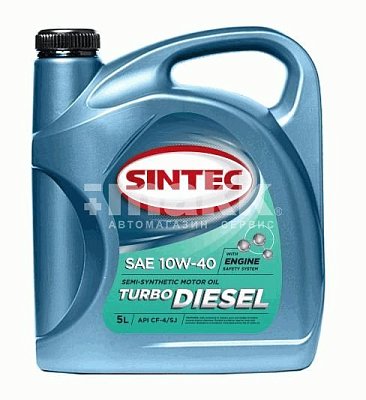 Масло моторное SINTEC Turbo Diesel 10w40 API CF-4/SJ п/с 5л
