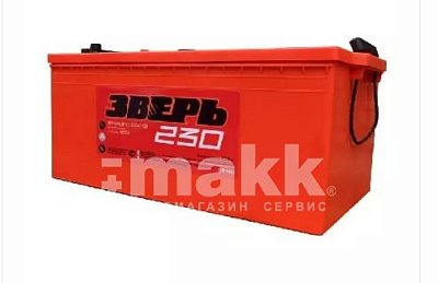 Аккумуляторная батарея 230 Ач ЗВЕРЬ гибрид CA+ТТ о/п 1650А д*ш*в 51,8*27,4*23,7 см 51,8*27,4*23,7