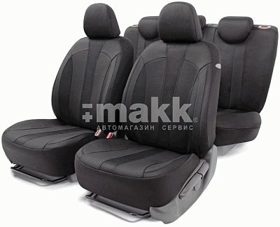 Чехлы автомоб. PERFORMANCE полиэстер 15 пред 4 мол чёрные AIRBAG  PRF-1505 BK/BK