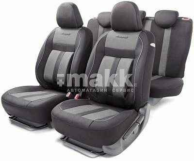 Чехлы автомоб. CUSHION COMFORT эко-хлопок 15 пред 4 мол чёрн/серые AIRBAG  CUS-1505 BK/GY