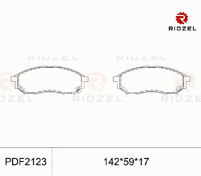 Колодки тормозные передние PDF2123 Ridzel