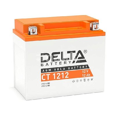 Мото аккумулятор DELTA 12В 12Ач (YTX14-BS, YTX12-BS) п/п