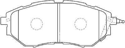 Колодки тормозные передние SUBARU Legacy BL,BP BP27499 SB NAGAMOCHI