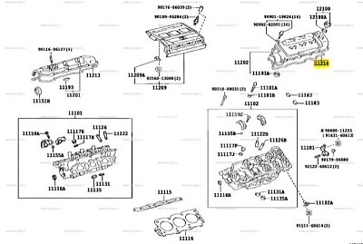 Прокладка крышки клапанов Toyota Camry MZ-FE левая 11214-20010 OEM