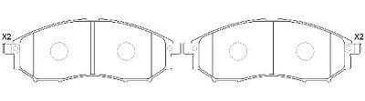 Колодки тормозные дисковые передние Infinity, Patfhinder J10E Z51 FX35 EX45 BP22444 SB NAGAMOCHI