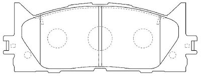 Колодки тормозные передние TOYOTA Camry, Avalon, LEXUS ES200, ES240, ES350, BP21521 SB NAGAMOCHI