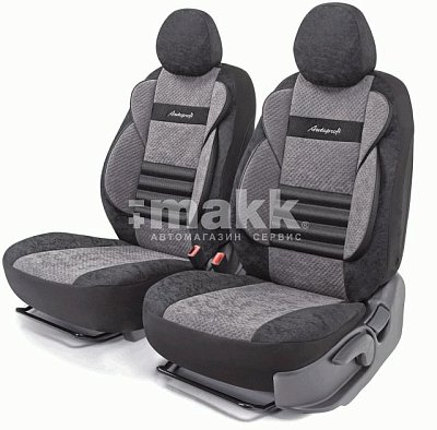 Чехлы автомоб. COMFORT COMBO велюр передний ряд 4 предм чёрн/серые AIRBAG CMB-0405 BK/D.GY