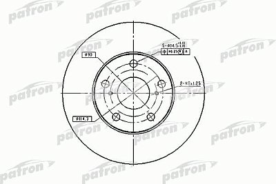 Диск тормозной передний PBD1431 PATRON