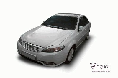 Дефлекторы окон Vinguru Daewoo Gentra 2012- сед накладные скотч к-т 2 шт., материал литьевой поликар