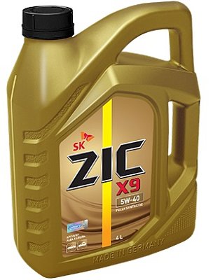 Масло моторное ZIC X9 5W40 синтетическое 4л