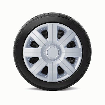 Колпаки Autoprofi  пластик регулир обод к-т 4пр металлик 14"(350мм) 4шт/уп WC-2020 SILVER (14)