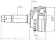 ШРУС наружный с ABS 23x58x26 ABS:48T TOYOTA PRIUS PCV1064 PATRON