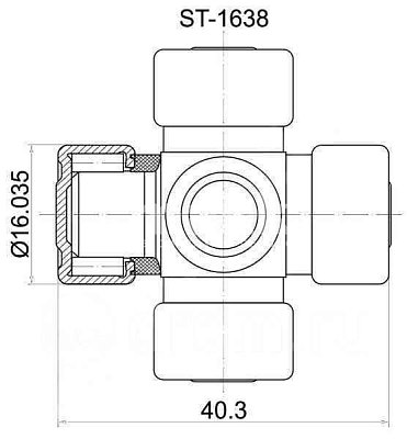 Крестовина рулевая Toyota 16*38 Camry, Lexus ST-1638 GMB