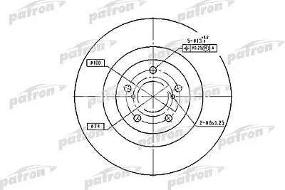 Диск тормозной передний PBD4486 PATRON