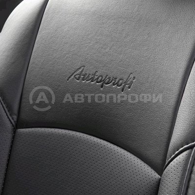 Накидка на сиденье AUTOPROFI каркасная экокожа HIT-310G BK/BK