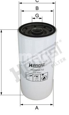 Фильтр масляный Hengst H200W10 (W 11 102/36) CLAAS, New Holland замена H200W01, H200W20 импорт