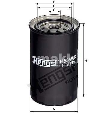 Фильтр топливный Hengst H585WK (WK 8215) TAKEUCHI (TB-Serie), BOBCAT (E-Serie)