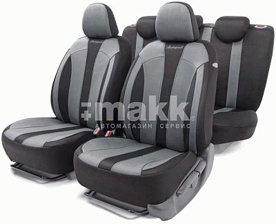 Чехлы автомоб. PERFORMANCE полиэстер 15 пред 4 мол чёрн/серые AIRBAG  PRF-1505 BK/GY
