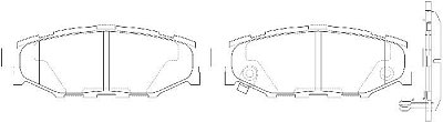 Колодки тормозные дисковые задние SUBARU Legacy BL, BP BP27501 SB NAGAMOCHI