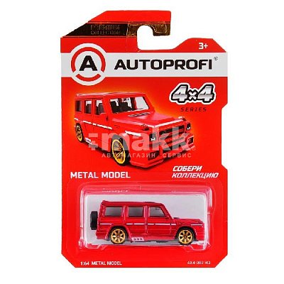 Машинка коллекционная 1:64 4X4 красный 4X4-002 RD