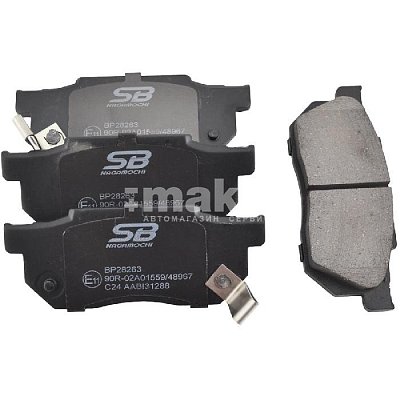 Колодки тормозные дисковые передние HONDA Fit GD1 GD6 Civic EG3 EG4 EG7 BP28263 SB NAGAMOCHI