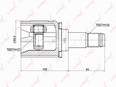 ШРУС внутр. 24x50x27 Toyota Camry RAV CI-3723 LynxAuto "В"