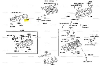 Прокладка крышки клапанов Toyota Camry MZ-FE правая 11213-20020 OEM