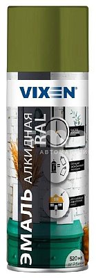 Краска-спрей VIXEN эмаль алкидная универсальная хаки 520мл (RAL7008) VX17008