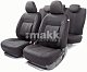 Чехлы автомоб. CUSHION COMFORT эко-хлопок 15 пред 4 мол чёрные AIRBAG  CUS-1505 BK/BK