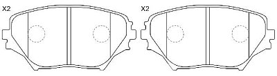 Колодки тормозные передние TOYOTA Rav4 ACA2 BP21447 SB NAGAMOCHI