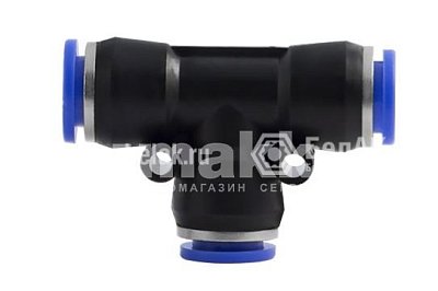 Фитинг соединитель пластиковый тройник d=6 мм (PUT6)  БАК.90306 Belak
