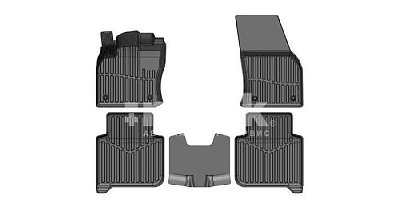 Коврики в салон Skoda Kodiaq (16-) к-т 5шт черный SRTK Премиум PR.SK.KOD.16G.02X81