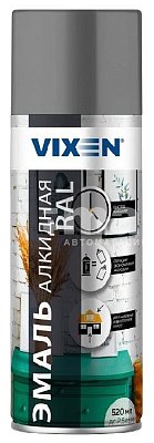 Краска-спрей VIXEN эмаль алкидная универсальная серая 520мл (RAL7040) VX17040
