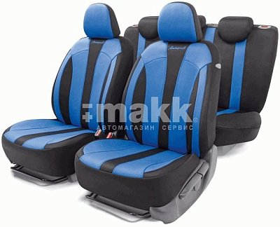 Чехлы автомоб. PERFORMANCE полиэстер 15 пред 4 мол чёрн/синие AIRBAG  PRF-1505 BK/BL