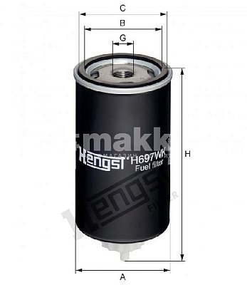 Фильтр топливный Hengst H697WK PL 150 HATZ для PreLine