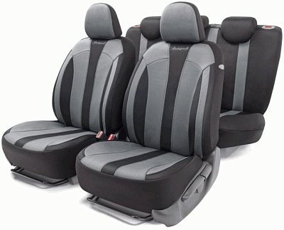Чехлы автомоб. PERFORMANCE полиэстер 15 пред 4 мол чёрн/серые AIRBAG  PRF-1505 BK/GY