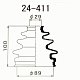 Пыльник ШРУСа Toyota Hiace 29*89*100 наружн. 24-411 Maruichi  (хомуты в ком-те)