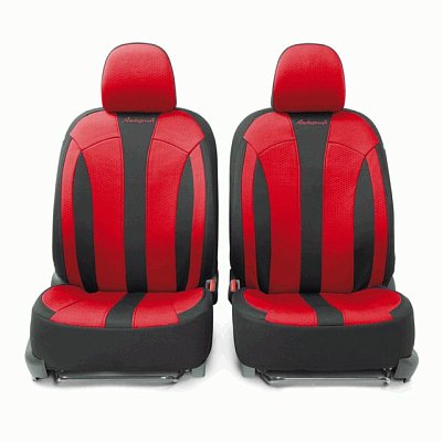 Чехлы автомоб. PERFORMANCE полиэстер 15 пред 4 мол чёрн/красные AIRBAG  PRF-1505 BK/RD