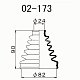 Пыльник ШРУСа Toyota FunCargo 02-,NCP3# наружн. 02-173 Maruichi (хомуты в ком-те)